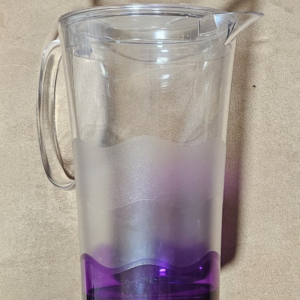 Elegant Purple Glass Pitcher
